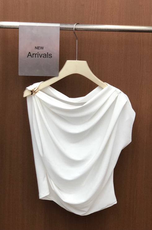 Wide Cowl Neck Design Top